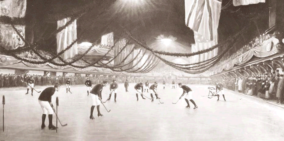 Early hockey game in Montreal